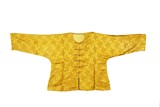 A YELLOW EMBROIDERED BUTTONED MANDARIN JACKET