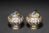 A PAIR OF RON-SON VAR-AFLAME CROWN TABLE LIGHTERS