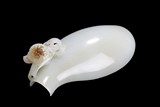 A WHITE JADE CARVED LADLE