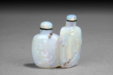 AN OPAL TWINED BEAST SNUFF BOTTLE
