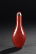 A DEEP RED GLASS SNUFF BOTTLE