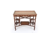 A CHINESE OPEN-WORK HONGMU TEA TABLE