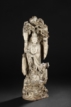 AN AGARWOOD GUANYIN CARVING