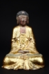 A HEAVILY GILT BRONZE FIGURE OF AMITABHA