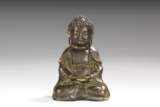 A GILT BRONZE FIGURE OF AMITABHA