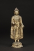 A STANDING GILT-BRONZE FIGURE OF SHAKYAMUNI