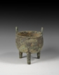 AN ARCHAIC BRONZE RITUAL TRIPOD FOOD VESSEL, LIDING