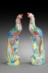 A PAIR OF  CHINESE FAMILLE ROSE PHOENIX
