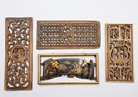 FOUR PIECES OF WOODEN DECORATION
