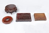 A GROUP OF CHINESE WOODEN DISPLAY STANDS