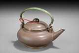 A ZISHA STONEWARE TEAPOT