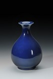 A CHINESE BLUE GLAZED VASE