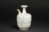 A BLUE AND WHITE WINE EWER
