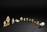 A GROUP OF BONE CARVINGS