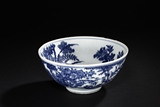 A VERY RARE BLUE AND WHITE BOWL