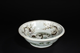 A SANCAI 'CHRYSANTHEMUM AND BIRDS' PORCELAIN JARDINIERE