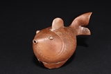 A YIXING RED CLAY “GOLDFISH” TEAPOT