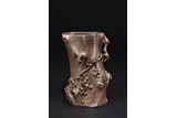 CHEN MINGYUAN: A YIXING “PLUM TREE TRUNK” BRUSH POT