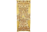 A RARE LARGE IMPERIAL YELLOW-GROUND SILK BROCADE PANEL