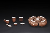 A GROUP OF INSIDE-GLAZED YIXING ZISHA SOUP WARE