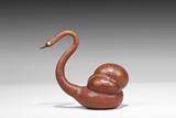 A GOURD CARVED GOOSE