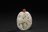 A JADE 'FIGURES' SNUFF BOTTLE