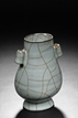 A CELADON GLAZED GUAN-TYPE VASE