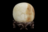 A WHITE JADE 'LANDSCAPE' BOULDER CARVING