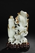 A WHITE JADE CARVED 