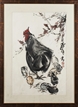 HUANG ZHOU: A COLOR AND INK ON PAPER 'ROOSTER'