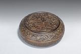A HUANGYANGMU CARVED SEAL INK PASTE BOX