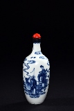 A BLUE AND WHITE 'NIULANG AND ZHINU' VASE