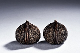 A PAIR OF YIXING WALNUTS