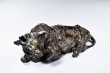 A LARGE BRONZE FIGURE OF WATER BUFFALO