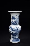 A BLUE AND WHITE 'LANDSCAPE' VASE