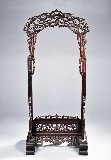 AN OPENWORK HONGMU FRAME AND STAND