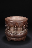 A VERY RARE YIXING TAOIST RITUAL 'BAGUA' DRUM