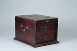 A CHINESE HARDWOOD COSMETIC BOX