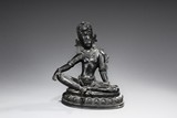 A GILT-BRONZE STATUE OF BODHISATTVA TARA
