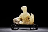 A JADE CARVED FIGURAL GROUP