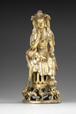 A GILT BRONZE BODHISATTVA