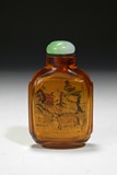 AN INSIDE PAINTED GLASS SNUFF BOTTLE