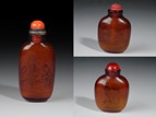 THREE CHINESE INSIDE PAINTED SNUFF BOTTLES