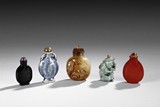 A SET OF FIVE SNUFF BOTTLES