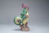 A CHINESE PORCELAIN ROOSTER FIGURE