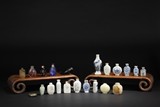 A GROUP OF TWENTY-ONE SNUFF BOTTLES
