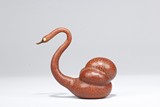 A GOURD MODELLED GOOSE