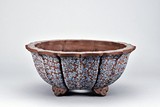 A YIXING ZISHA PAINTED JARDINIERE