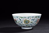 A DOUCAI FLORAL BOWL