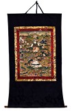 A VERY RARE THANGKHA OF MILAREPA'S LIFE STORIES